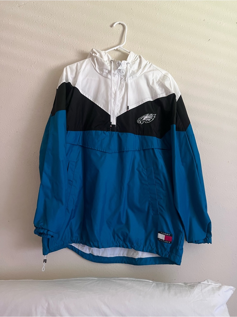 Tommy Hilfiger x Philadelphia Eagles Teal Pullover Windbreaker
